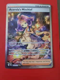 Pokemon TCG Mega Evolution Acerola's Mischief Full Art Card 183/132 - Image 1