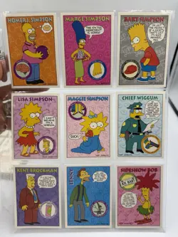 1993 SkyBox Simpsons Series 1 COMPLETE Master Set 1-80 10 Tattoos +9 Wiggle NM/M - Image 2