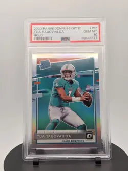 Tua Tagovailoa 2020 Panini Donruss Optic - Rated Rookies #152 Holo Prizm PSA 10 - Image 2