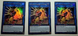 Yugioh! 3x Knightmare Unicorn Alt.A. 1st Ed. RA01-EN043 Ultra Rare play set 25th - Image 1