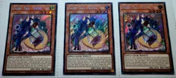 Yugioh! 3x Fairy Tail Luna 1st Ed. RA01-EN009 Secret Rare play set 25th - Image 1
