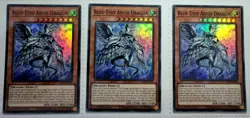 Yugioh! 3x Blue-Eyes Abyss Dragon 1st Ed. RA01-EN016 Super Rare play set 25th - Image 1