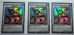 Yugioh! 3x Borreload Savage Dragon 1st Ed. RA01-EN033 Super Rare play set 25th - Image 1