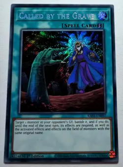 Yugioh! 3x Called by the Grave 1st Ed.Engl. RA01-EN057 Secret Rare play set 25th - Image 1
