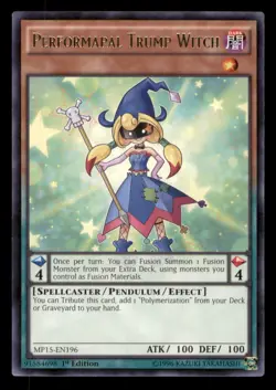 Yugioh Performapal Trump Witch #MP15-EN196 2015 Mega-Tins Mega Pack LP - Image 1