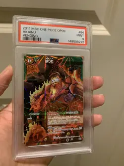 PSA 9 2011 MIRACLE BATTLE CARDDASS ONE PIECE OP09 84 AKAINU VENDING - Image 1