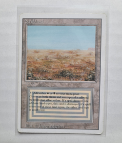 MTG 1994 Scrubland Dual Land Vintage Revised Rare Magic Card Reserved, Commander - Image 1