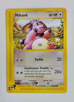 Miltank 94/147 Aquapolis E-Reader Pokemon TCG Card Pack Fresh Card 2002 Nintendo - Image 1