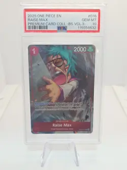 Raise Max OP06-016 Premium Card Collection Best Selection Vol.3 One Piece PSA 10 - Image 1