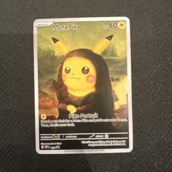 ✨Pokemon Pikachu Mona Pika Van Gogh ACG Art Black Star Promo Card FAN Art - Image 1