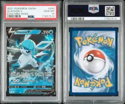 2021 Pokemon SWSH Evolving Skies Glaceon V 040/203 PSA 10 Gem Mint - Image 3
