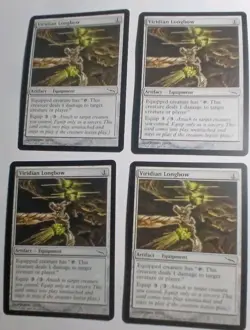 4x MTG Viridian Longbow, Light Play, English Mirrodin - Image 1
