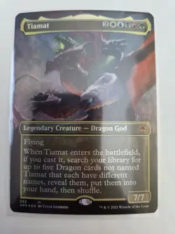 mtg, Tiamat (Borderless) Adventures in the Forgotten Realms Foil NM - Image 1