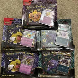 (5) Pokemon TCG Paldean Fates Tech Sticker Collection - brand new sealed - Image 1