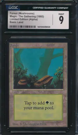 Alpha Forest CGC 9 Graded Magic MTG (8020) -magicgraders- - Image 1