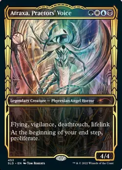 MTG Atraxa, Praetors’ Voice - Gilded Foil (453) - Showcase, NM-Mint, English Sec - Image 1