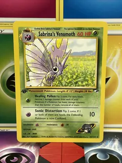 Sabrina's Venomoth - 1st Edition - 34/132 Gym Heroes - Pokemon TCG - 2000 - Image 1