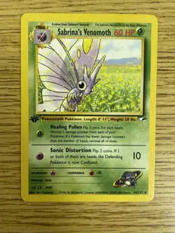 Sabrina's Venomoth - 1st Edition - 34/132 Gym Heroes - Pokemon TCG - 2000 - Image 3