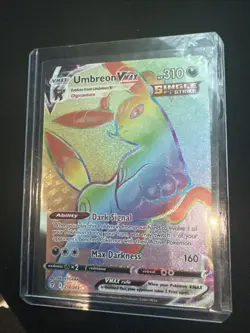 Umbreon VMAX Rainbow Secret Rare 214/203 Evolving Skies Pokemon TCG NM - Mint - Image 1