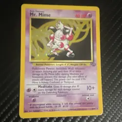 Wizards of the Coast Mr. Mime Jungle Holo Rare Unlimited EN 40HP 6/64 - Image 1