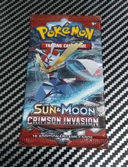 Pokemon TCG Sun & Moon Crimson Invasion Booster Pack Factory Sealed Kartana Art 820650802492 - Image 1