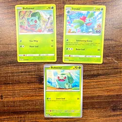 Pokemon TCG Bulbasaur & Ivysaur Lot of 3 English Regular 001/078 002/078 - Image 1
