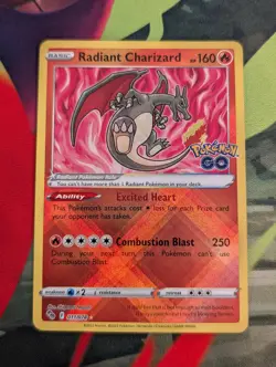 Radiant Charizard 011/078 Radiant Rare Pokemon GO Holo NM - Image 1
