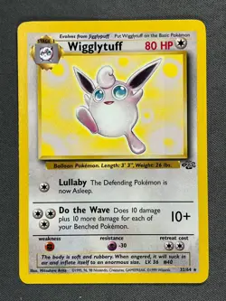 Wigglytuff 32/64 Base Set Series Jungle RARE 1999 Basic Pokemon TCG Card WOTC LP - Image 1