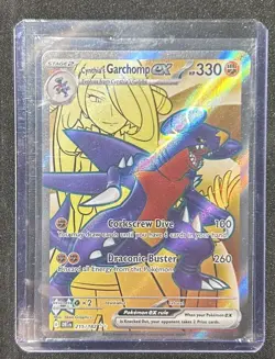 Pokemon TCG Cynthia's Garchomp ex 215/182 Sv10 Full Art Holo Ultra Rare - Image 1
