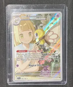 Pokemon TCG Lillie's Ribombee Full Art 164/159 Journey Together IR Holo English - Image 1