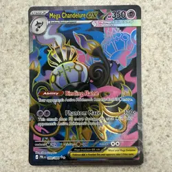 Mega Chandelure ex 099/084 Pitch Black PBL FULL ART Pokemon TCG NM - Image 1