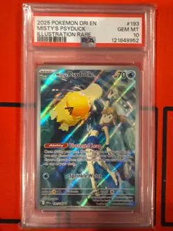 2025 POKEMON DRI EN-DESTINED RIVALS ILLUSTRATION RARE MISTY'S PSYDUCK PSA 10 - Image 1