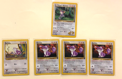 Vintage Pokemon Rattata Card Lot WOTC Team Rocket Gym Challenge Base Set 2 - Image 1