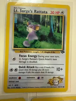 Vintage Pokemon Rattata Card Lot WOTC Team Rocket Gym Challenge Base Set 2 - Image 2