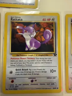 Vintage Pokemon Rattata Card Lot WOTC Team Rocket Gym Challenge Base Set 2 - Image 5