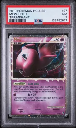 Mew (Prime) 97/102 2010 Pokemon Triumphant Holo PSA 7 - Image 1