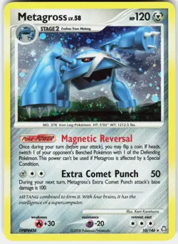 Pokemon Metagross 10/146 Holo Rare Legends Awakened Pokemon Near Mint - Image 1