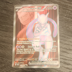 Pokemon TCG Team Rocket's Mewtwo ex Sv10 UR Holo FA 213/182 - Image 1