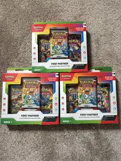 Pokemon TCG First Partner Illustration Collection Series 1 New & Sealed x3 - Image 1