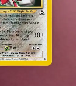 Pokemon 2001 Black Star Promo #33 Scizor, Wizards of the Coast WOTC Vintage NM - Image 5