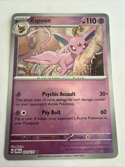 Espeon (Poke Ball Pattern) Holo 033/131 SV: Prismatic Evolutions Rare NM Pokemon - Image 2