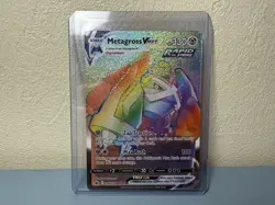 Pokemon TCG Metagross VMAX 208/198 Chilling Reign SWSH Rainbow Secret Rare - Image 1