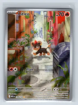 Litleo 139/132 Illustration Rare Mega Evolution Pokemon Holo Near Mint - Image 1