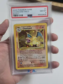 2000 POKEMON BASE SET 2 #4 CHARIZARD-HOLO PSA 8 - Image 2