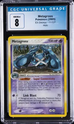 2005 POKEMON EX DEOXYS - HOLO #11/107 METAGROSS CGC 8 - Image 1