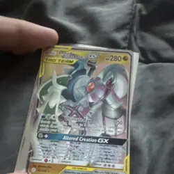 Arceus & Dialga & Palkia GX Cosmic Eclipse 156/236 TAG TEAM 280 HP Holo UR Eng - Image 2