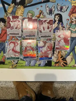 One Piece OP13 3rd Anniversary Treasure Pack Campaign Promo Set Of 7 English - Image 1