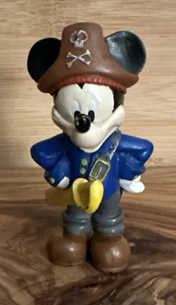 Disney Pirates of the Caribbean Mickey Mouse PVC Toy Action Figure 3" tall - Image 1