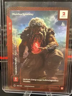 Obsidius Spiceway 43/75 U OCM FOIL Wonders Of The First Call Of The Stones - Image 1