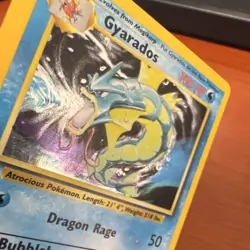 Pokemon TCG Base Set 1st Edition Gyarados 6/102 Holo Rare 100 HP English - Image 2